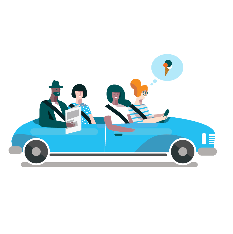 Wer Fahrtkosten teilt hat mehr Geld für Eiscreme